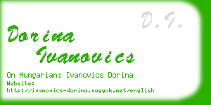 dorina ivanovics business card